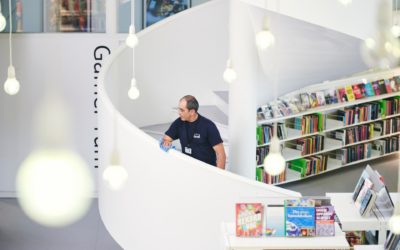 Renell, erhvervsrengøring, bibliotek, rengøring